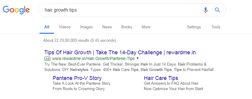 hair growth tips ppc